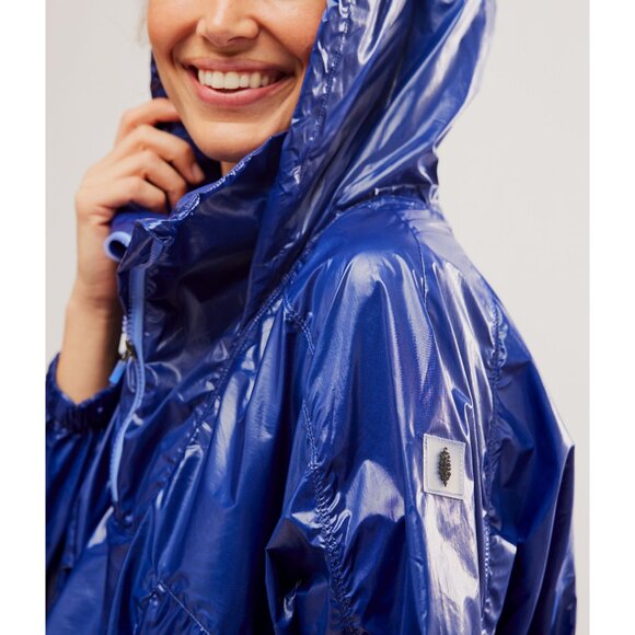 🎉LAST CHANCE🎉 FP MOVEMENT Spring Showers Packable Solid Rain Jacket / Atlantic - Picture 5 of 15
